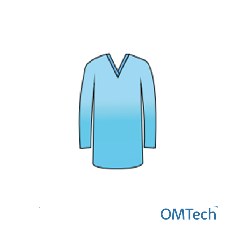 Сорочка медична OMTech™ з довгим рукавом (розмір 50-52 (L) (СМС - 35 г/м2) ,стерильна